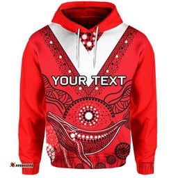 Custom Personalised St. George Illawarra Dragons Hoodie Aboriginal Red