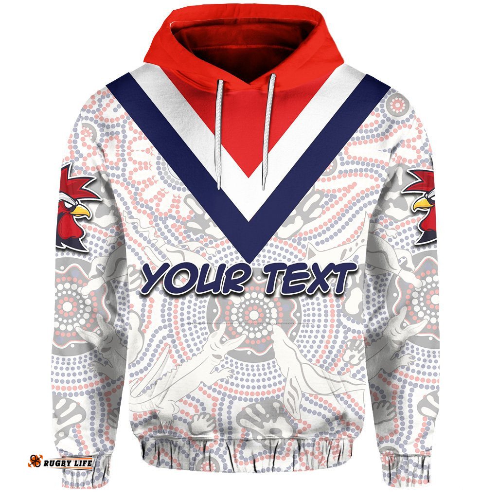 custom personalisedroosters aboriginal hoodie