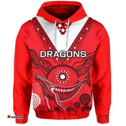 St. George Illawarra Dragons Hoodie Aboriginal Red