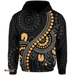 aboriginal zip up and pullover hoodie black aboriginal dot art version