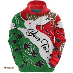 custom personalised rabbitohs forever hoodie indigenous