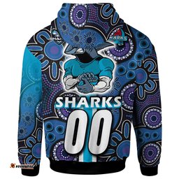 sharks rugby hoodie custom sharks rugby ball aboriginal indigenous sport style hoodie