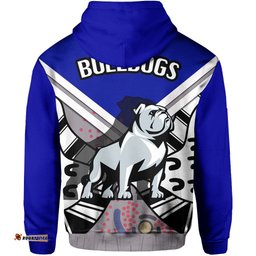 bulldogs all over hoodie warrior man