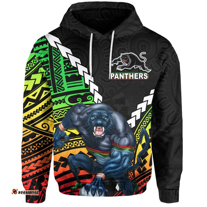 panthers rugby hoodie mix polynesian