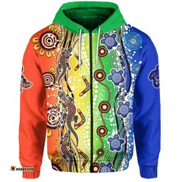 custom personalised naidoc aboriginal lizard and turtle hoodie
