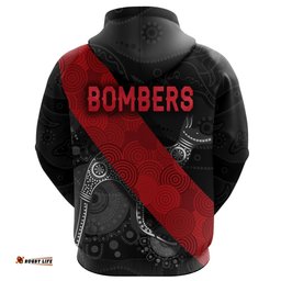 essendon hoodie indigenous bombers black