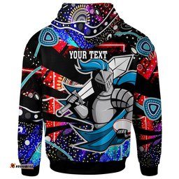 knights rugby hoodie custom knights rugby league team with aboriginal culture player and number hoodie