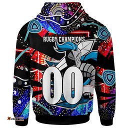 knights rugby hoodie custom knights rugby league team with aboriginal culture player and number hoodie
