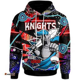 knights rugby hoodie custom knights rugby league team with aboriginal culture player and number hoodie