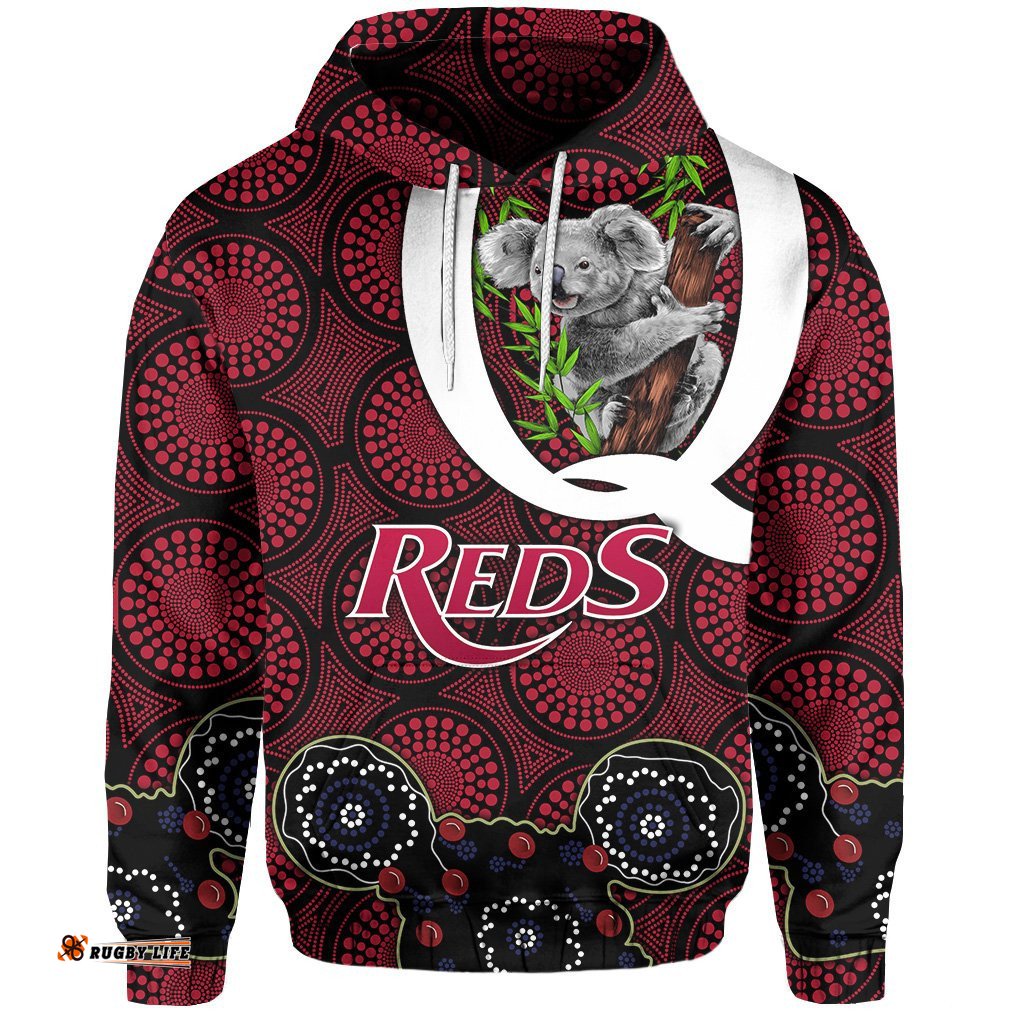 Queensland Hoodie Reds Rugby Koala