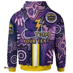 storm rugby hoodie custom storm rugby ball aboriginal indigenous sport style hoodie