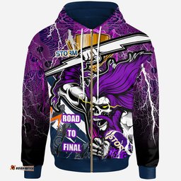 storm premierships rugby hoodie custom "road to final" melbourne storm thunder ghost aboriginal culture hoodie