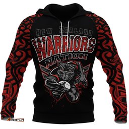 new zealand warriors rugby hoodie red style