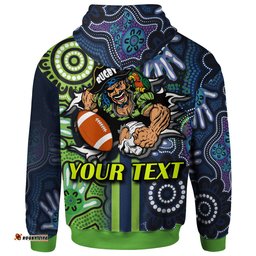 raiders rugby hoodie custom raiders rugby ball aboriginal indigenous sport style hoodie