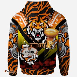 tigers premierships rugby hoodie custom "go tigers" champion claw scratch aboriginal culture hoodie