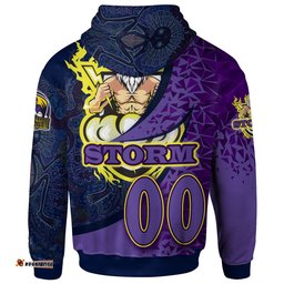 storm rugby hoodie custom rugby ball ride the storm aboriginal patterns hoodie