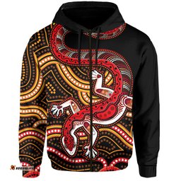 custom personalised aboriginal art lizard hoodie you are number one