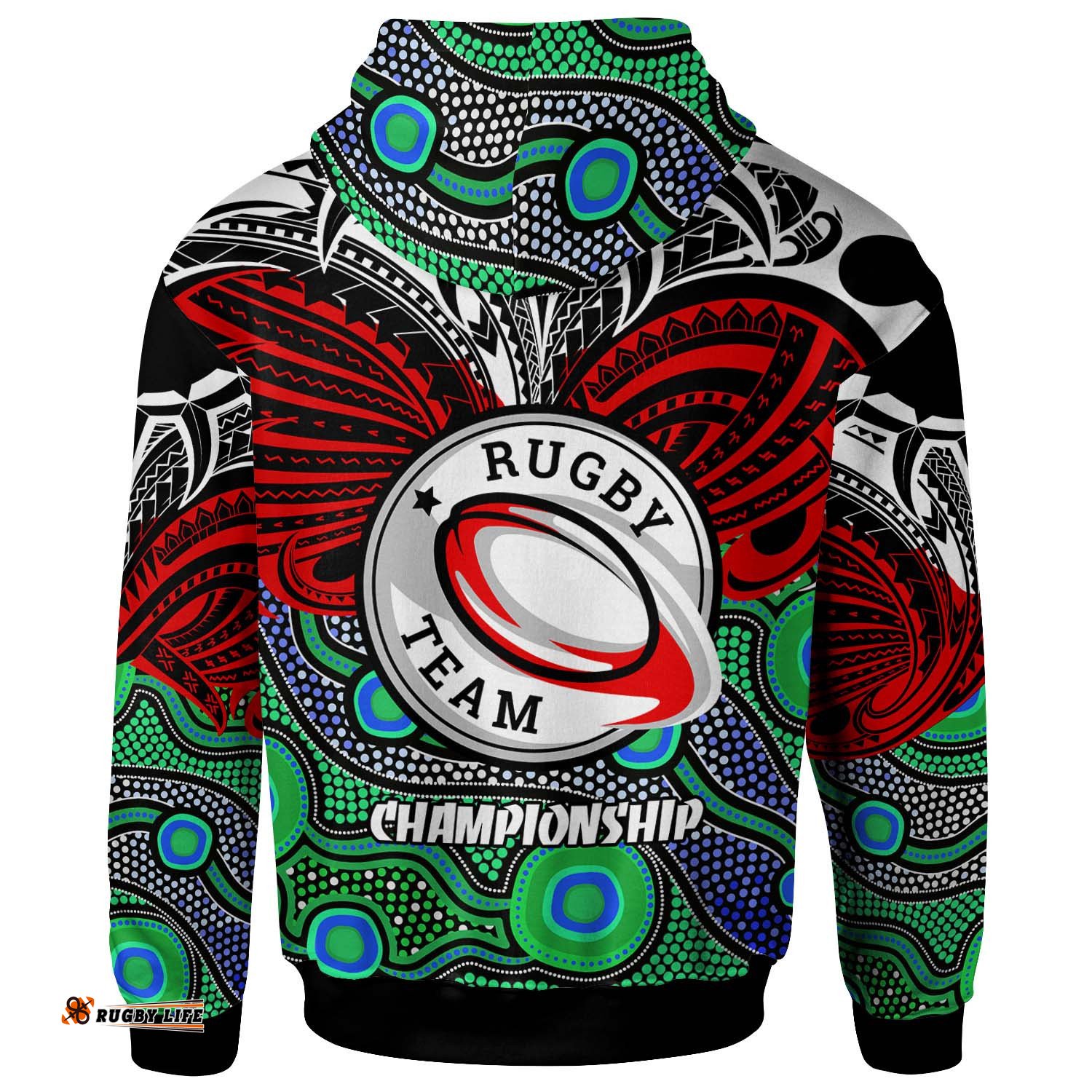 warriors rugby hoodie custom maori mask warriors with polynesian pattern player and number hoodie