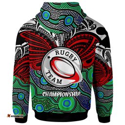 warriors rugby hoodie custom maori mask warriors with polynesian pattern player and number hoodie