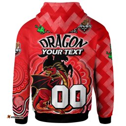 st george rugby hoodie custom the saints proud inspired true dragon aboriginal patterns hoodie
