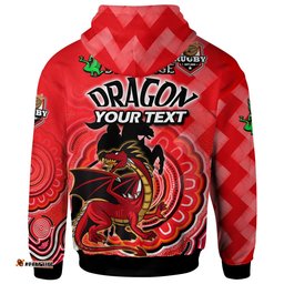 st george rugby hoodie custom the saints proud inspired true dragon aboriginal patterns hoodie