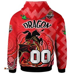 st george rugby hoodie custom the saints proud inspired true dragon aboriginal patterns hoodie