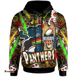 panthers rugby hoodie custom panthers rugby nrl grand final aboriginal art personalised player and number hoodie