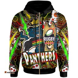 panthers rugby hoodie custom panthers rugby nrl grand final aboriginal art personalised player and number hoodie