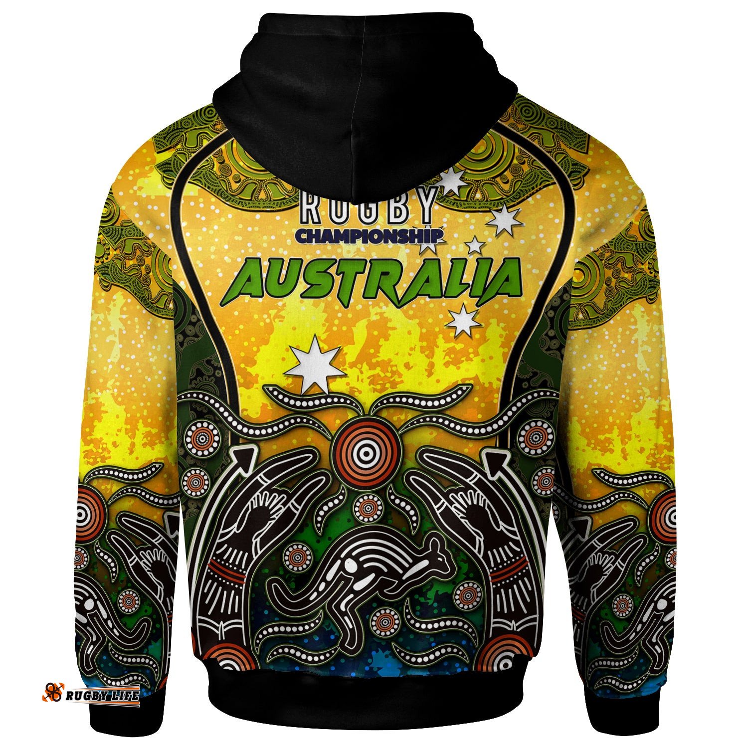 australian rugby sevens mens squad hoodie custom australia coat of arms aboriginal culture personalised player and number hoodie