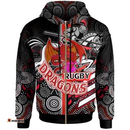 st george rugby hoodie custom st george rugby ball aboriginal indigenous sport style hoodie