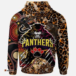 panthers rugby league football club hoodie the indigenous wild black penrith panthers scratch style hoodie