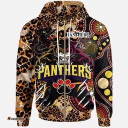 panthers rugby league football club hoodie the indigenous wild black penrith panthers scratch style hoodie