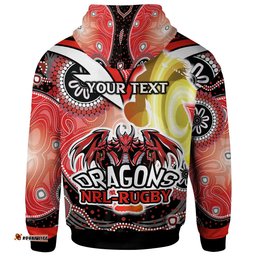 nrlw st george rugby hoodie custom rugby ball indigenous aboriginal st george women hoodie