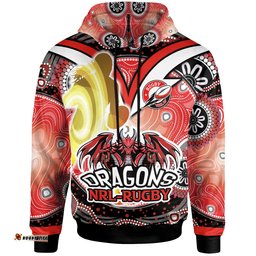 nrlw st george rugby hoodie custom rugby ball indigenous aboriginal st george women hoodie