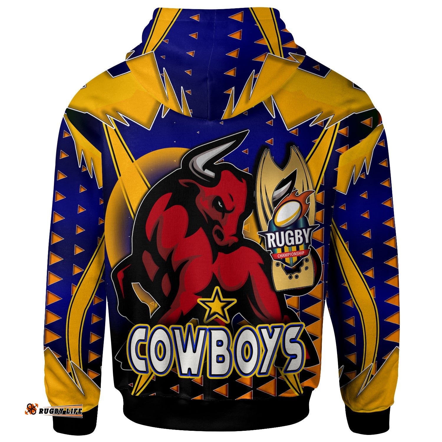 cowboys rugby hoodie custom bull rugby cup final series champions sport style personalised player and number hoodie