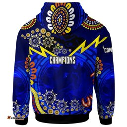 cowboys rugby hoodie custom cowboys bulls with aboriginal dot painting player and number hoodie