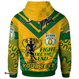 kangaroos rugby hoodie custom kangaroos mascot stronger together hoodie