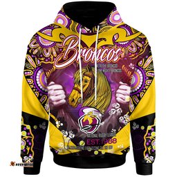 broncos rugby hoodie custom personalised were the broncos aboriginal culture league rugby team hoodie