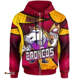 broncos rugby hoodie custom broncos horse rugby nrl grand final with dot painting personalised player and number hoodie