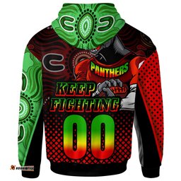 panthers rugby hoodie custom panthers keep fighting aboriginal patterns hoodie