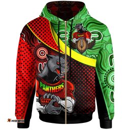 panthers rugby hoodie custom panthers keep fighting aboriginal patterns hoodie