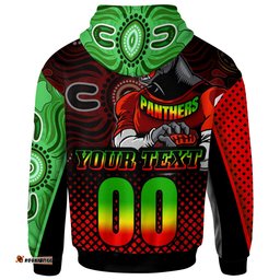 panthers rugby hoodie custom panthers keep fighting aboriginal patterns hoodie