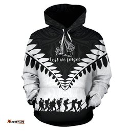 new zealand lest we forget hoodie anzac fern pullover hoodie