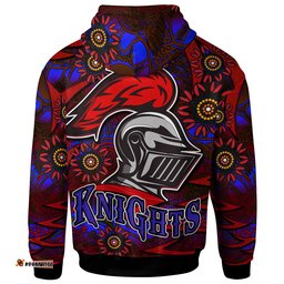 nrlw knights rugby hoodie custom knights womens rugby league aboriginal style player and number woman hoodie