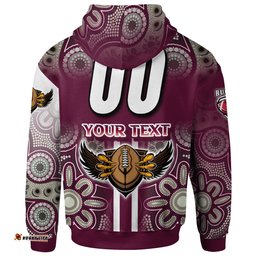 sea eagles rugby hoodie custom sea eagles rugby ball aboriginal indigenous sport style hoodie