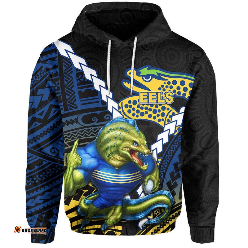 eels rugby hoodie mix polynesian