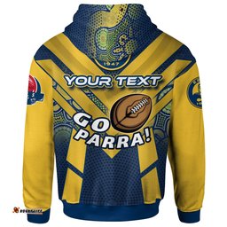 eels rugby hoodie custom go parra eels aboriginal patterns hoodie