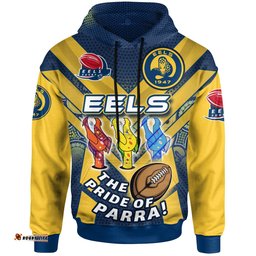 eels rugby hoodie custom go parra eels aboriginal patterns hoodie