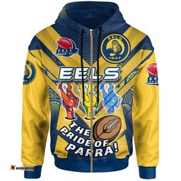 eels rugby hoodie custom go parra eels aboriginal patterns hoodie