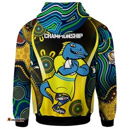 nrlw eels rugby hoodie custom eels womens rugby league with aboriginal dot painting player and number hoodie